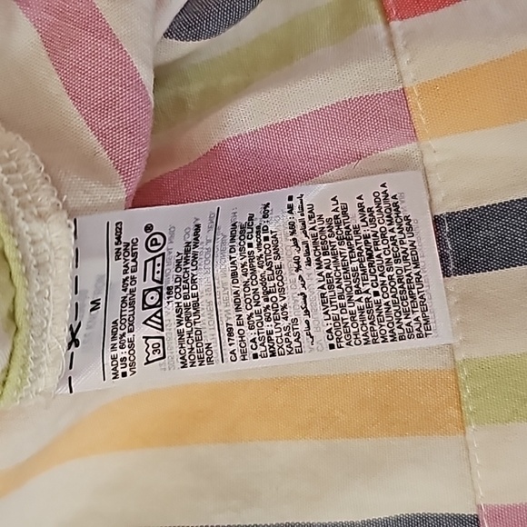 Women’s  Old Navy | Multicolor Striped Tie Front Blouse NWT "K" - Picture 7 of 7